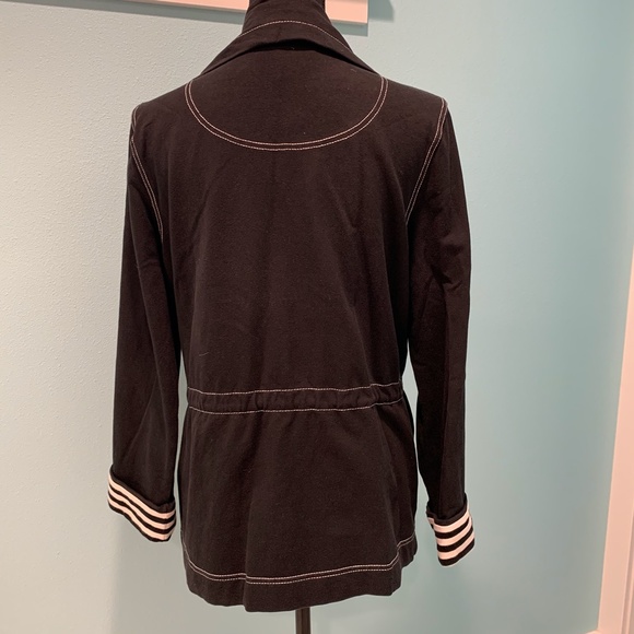 🌷3for$15 Jones New York Knit Jacket w/Gold and White detail - Picture 2 of 4